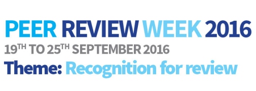 Peer Review Week 2016. 