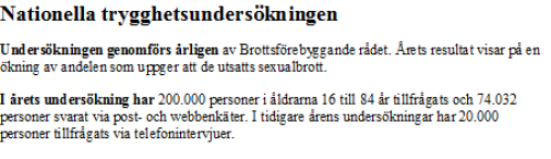 Nationella trygghetsundersökningen